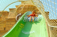 Red / Green Water Park Resort Fiberglass Water Slides , Customized