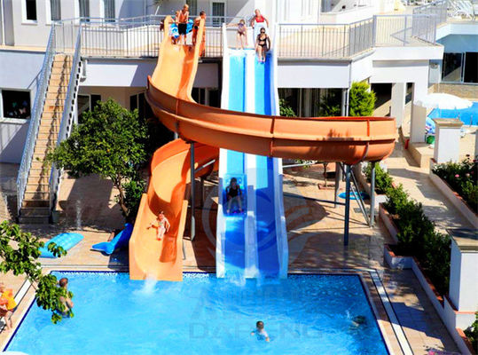 ราคาดี Rainbow Racing Curved Swimming Pool Water Slide Combo CE RoHS Approved ออนไลน์