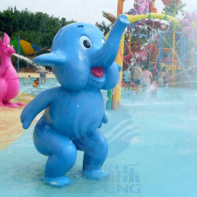 ราคาดี Children Play Pool Water Sprays Small Elephant, Fiberglass Standing Animal - Blue ออนไลน์
