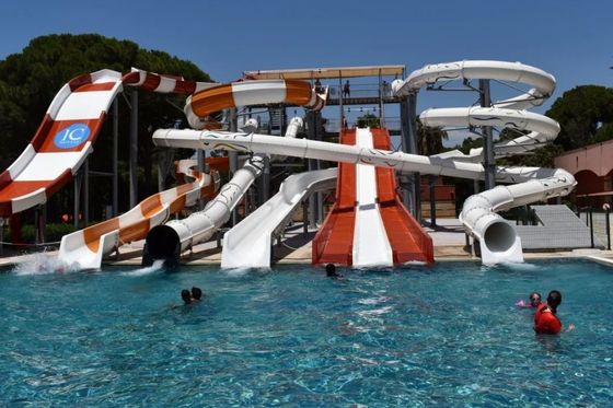ราคาดี 1 People Backyard fibreglass pool water slide 7m Width ออนไลน์