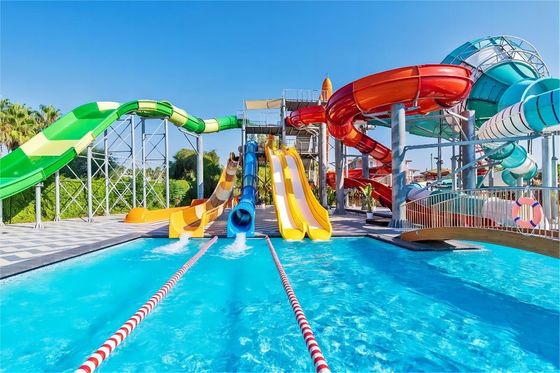 ราคาดี 12mm Fiberglass Water Slide For Kids Outdoor Commercial Water Park Swimming Pool Rides ออนไลน์