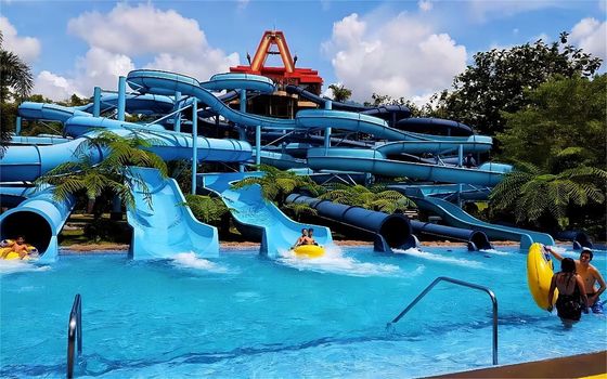ราคาดี Outdoor Water Park Swimming Pool Fiberglass Slide 5m Height ออนไลน์