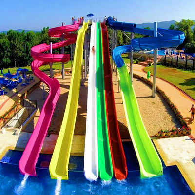 ราคาดี Durable 6-8mm Thickness Fiberglass Water Park Slide with Over 10 Years Service Life and Customized Size ออนไลน์