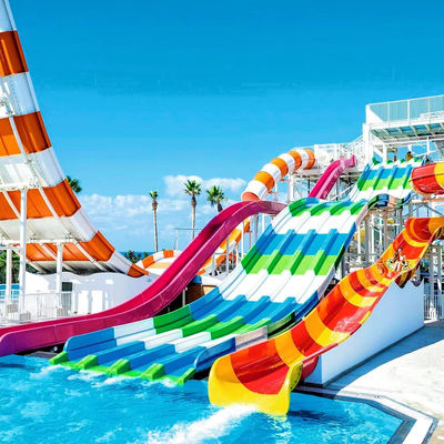 ราคาดี Non-Inflatable Fiberglass Water Slide with 10 Years Service Life Ending with Pool for Kids and Adults ออนไลน์