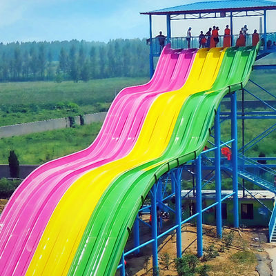 ราคาดี Rainbow Racing Water Slide Fiberglass Material Service Life Over 10 Years Color Customized Use For Water Park Equipment Swimming Pool ออนไลน์