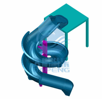 ราคาดี OEM 3.3 เมตร ไฟเบอร์กลาส สวนน้ํา สระว่ายน้ํา สไลด์ - สีฟ้า ออนไลน์