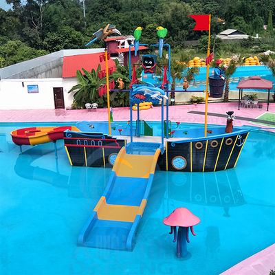 สายสไลด์หอคอยน้ําไฟเบอร์กล๊าส เรือโจรสลัด สนามเด็กเล่นต้านสนิม สนามน้ํา