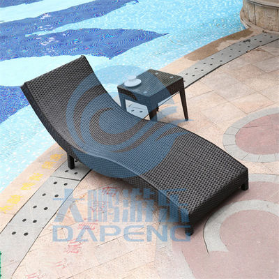 ราคาดี Aluminum Frame Swimming Pool Accessories PE Rattan Lounge Chair 190cm Length ออนไลน์