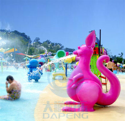 สวนสนุกน้ํา เขตครอบครัว เด็ก สเปรย์พาร์คเกมส์ แค้งกรูเจ็ตสีม่วง