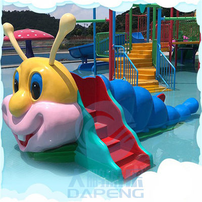 Aqua Park มินิ พูลสไลด์ ใยแก้ว Caterpillar Water Slide ยอมรับ CE