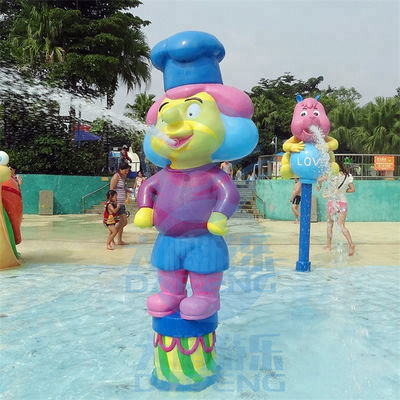 สไตล์การ์ตูน Cook สนามน้ํา Splash Pad สําหรับเด็ก สเปรย์สระว่ายน้ํา