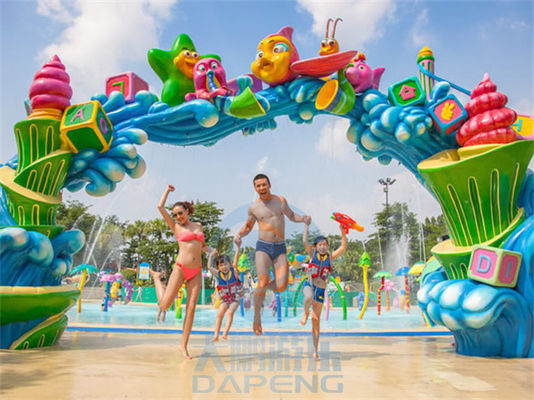 พืชและดอกไม้ซีรีส์ สายใยแก้ว สวนน้ํา Splash Pad สําหรับเด็ก