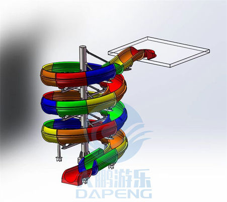 OEM ODM ร่างสไพร่สระว่ายน้ําสไลด์น้ํา Single Open ทนต่ออ๊อกซิเดชั่น UV