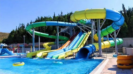 ODM Outdoor Water Attract Park Pool Accessories สายสไลด์ไฟเบอร์กล๊าส สําหรับผู้ใหญ่