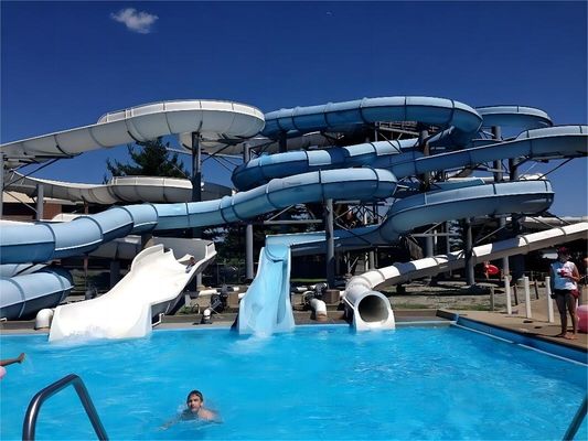 OEM Outdoor Commercial Water Park สนามเด็กเล่น เกมส์ ไฟเบอร์กล๊าสสไลด์สําหรับเด็ก