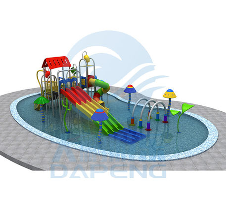 ODM เด็ก สวนน้ํา ชุดการออกแบบ สนามเด็ก สไลด์ยักษ์ใหญ่กับน้ํา Splash Pad สําหรับเด็ก