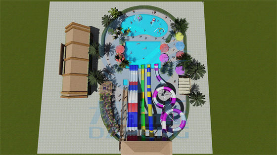 ราคาดี ชุดอุปกรณ์เล่นสวนน้ํา พร้อมกับสไลด์น้ํา Aqua Fiberglass สําหรับเด็ก ออนไลน์