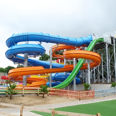 ราคาดี สไลเดอร์น้ำไฟเบอร์กลาสแบบกำหนดเอง สวนน้ำ อุปกรณ์สวนน้ำกลางแจ้ง น่าตื่นเต้นสำหรับเชิงพาณิชย์ เหมาะสำหรับสระว่ายน้ำ สวนสาธารณะ ครอบครัว ป้องกันรังสีอัลตราไวโอเลต ออนไลน์