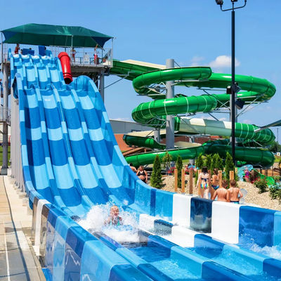 ราคาดี Customized Size 6-8mm Thickness Fiberglass Water Park Slide Ending with Pool for Kids and Adults ออนไลน์