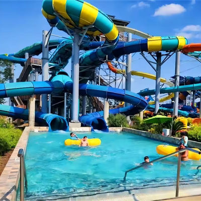 ราคาดี Commercial Fiberglass Water Park Slide with 12 Months Warranty and 100-500kg Max Capacity for Outdoor Fun ออนไลน์