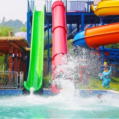 ราคาดี Outdoor swimming pool Water Park Fiberglass Sled Cannon Barrel Slide Customized Height With Installation Detailed Drawings Attached ออนไลน์