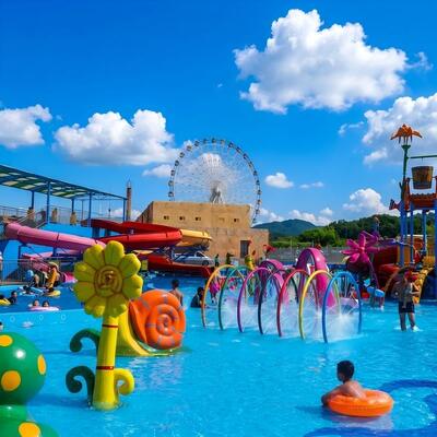 ราคาดี ดอกไม้อินเตอร์เอคทีฟ Apple House Rainbow Splash Pad อุปกรณ์สําหรับเด็ก สระว่ายน้ํา สวนน้ําที่มีใบรับรอง CE ออนไลน์