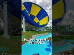 ความสูง 18m สไลด์น้ําผู้ใหญ่ขนาดใหญ่ ภายนอก สเปคเกรสรูปทรง สไลด์ทรัมเปตขนาดใหญ่