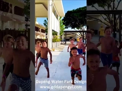 สไลด์สระว่ายน้ําบินที่นิยมสําหรับสระว่ายน้ํารีสอร์ท